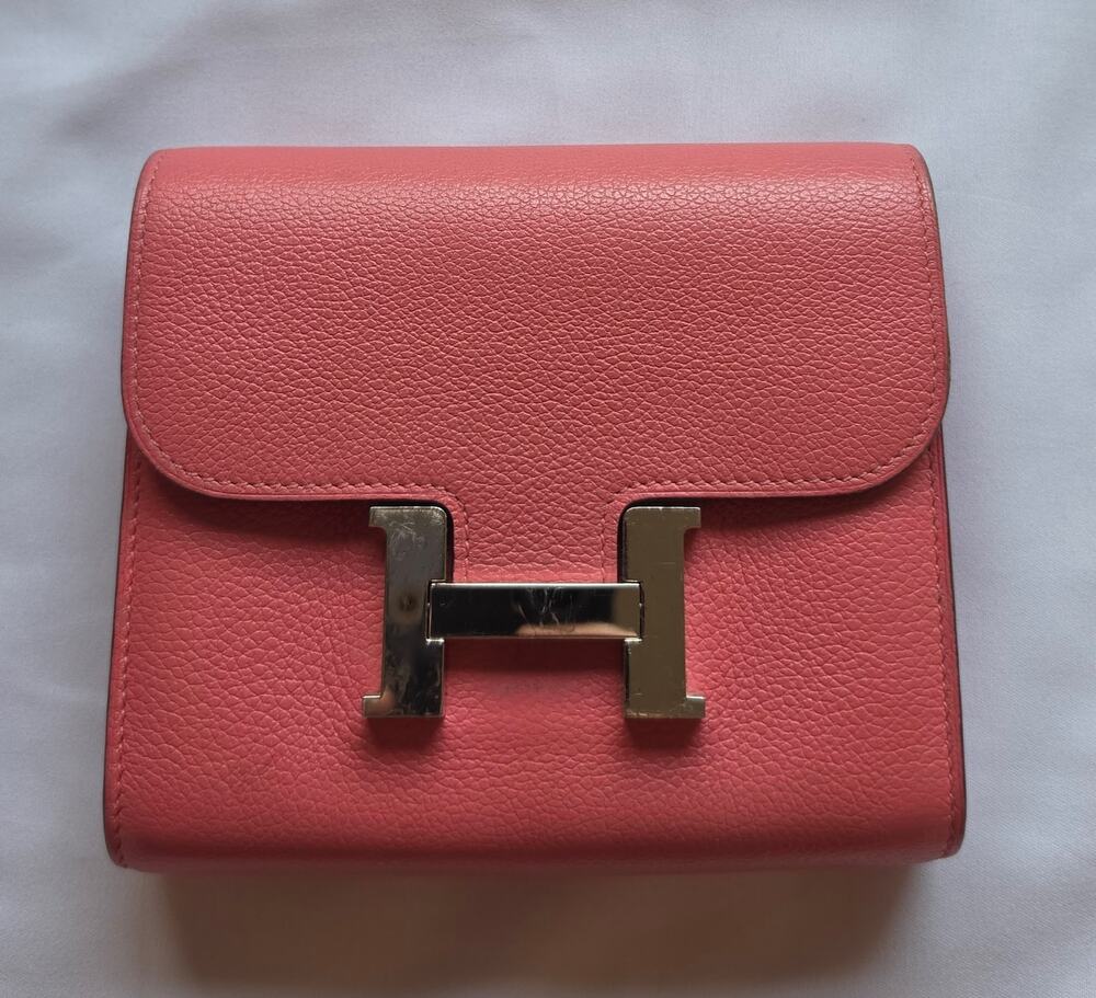 Hermes Constance Compact Wallet Clutch W Dust Bag and Box